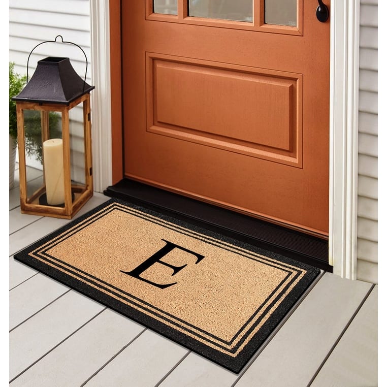 A1HC Natural Coir Doormat with Heavy Duty PVC Backing,0.75 Inch Pile Height, Perfect for Outdoor Use