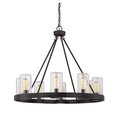 Trade Winds Candler 8-Light Outdoor Chandelier in Oil Rubbed Bronze