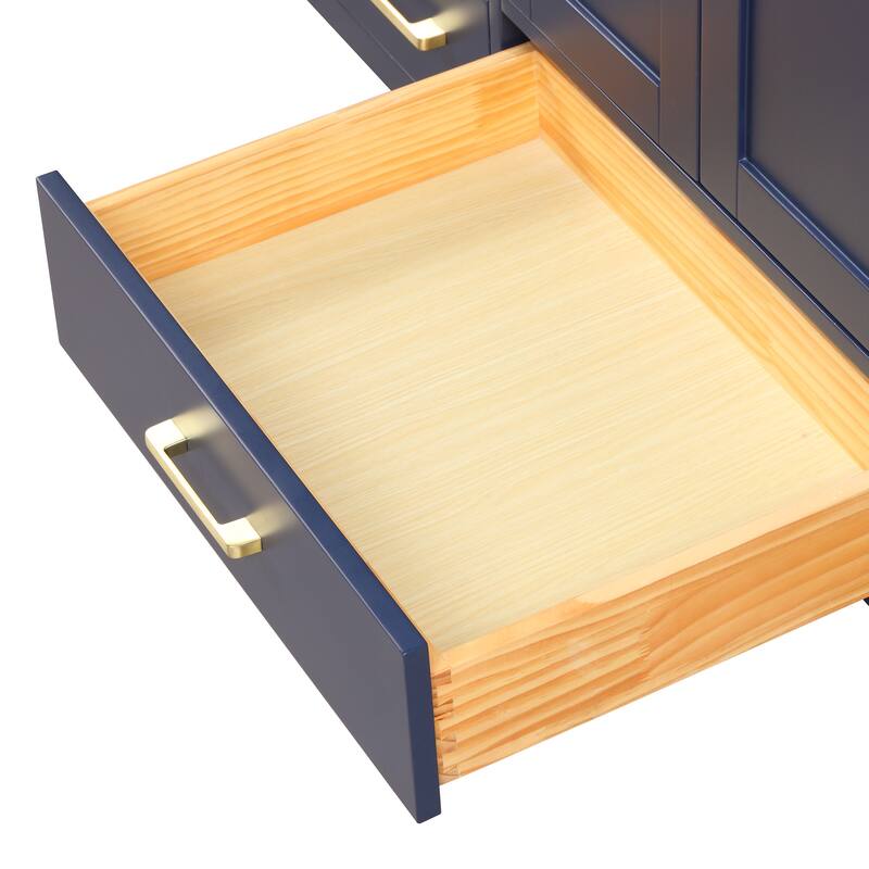 Blossom Geneva 60" Freestanding Bathroom Vanity with Marble Top & Sink