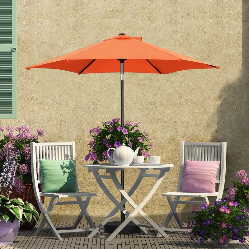 Ainfox 7.5ft Patio Umbrella Tilt Without Base Outdoor Hexagonal Umbrella