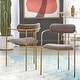 preview thumbnail 10 of 21, Simple Living Retro Velvet Dining Arm Chair (Set of 2) Taupe