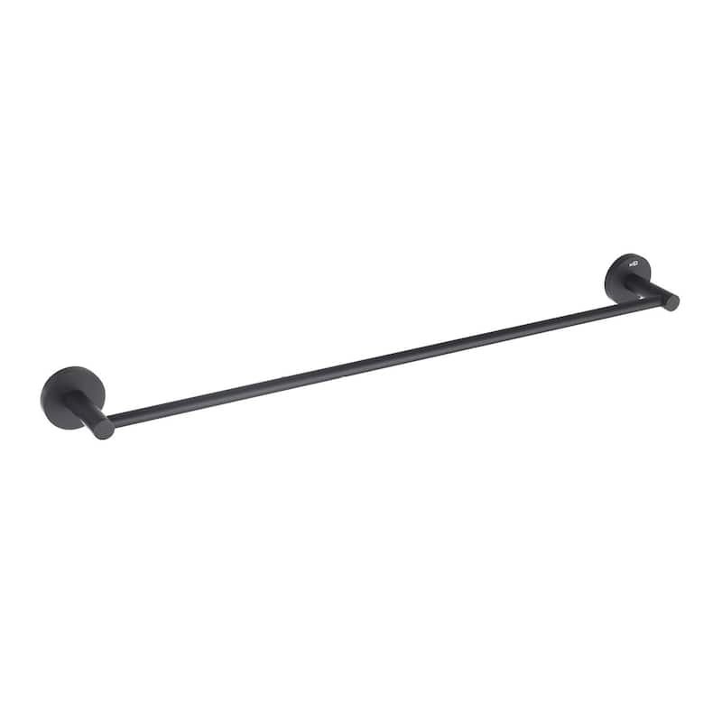 Circular 24 inch Bathroom Towel Bar - Matte Black