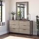 preview thumbnail 20 of 26, Atria 6 Drawer Dresser with Mirror by Bush Furniture Modern Hickory