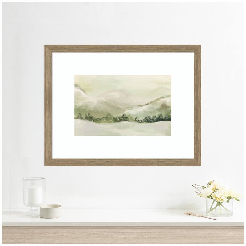 Kate and Laurel AQ Winter Landscape No. 3 by Annie Quigley Framed Wall Art Print