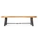 preview thumbnail 4 of 6, Catriona Acacia Wood Outdoor Dining Benches by Christopher Knight Home