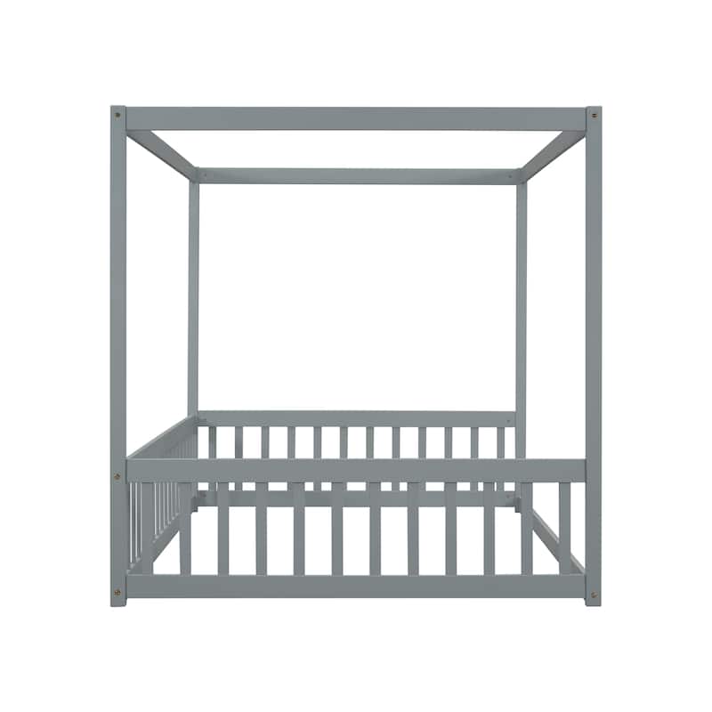 Full Size Canopy Floor Bed