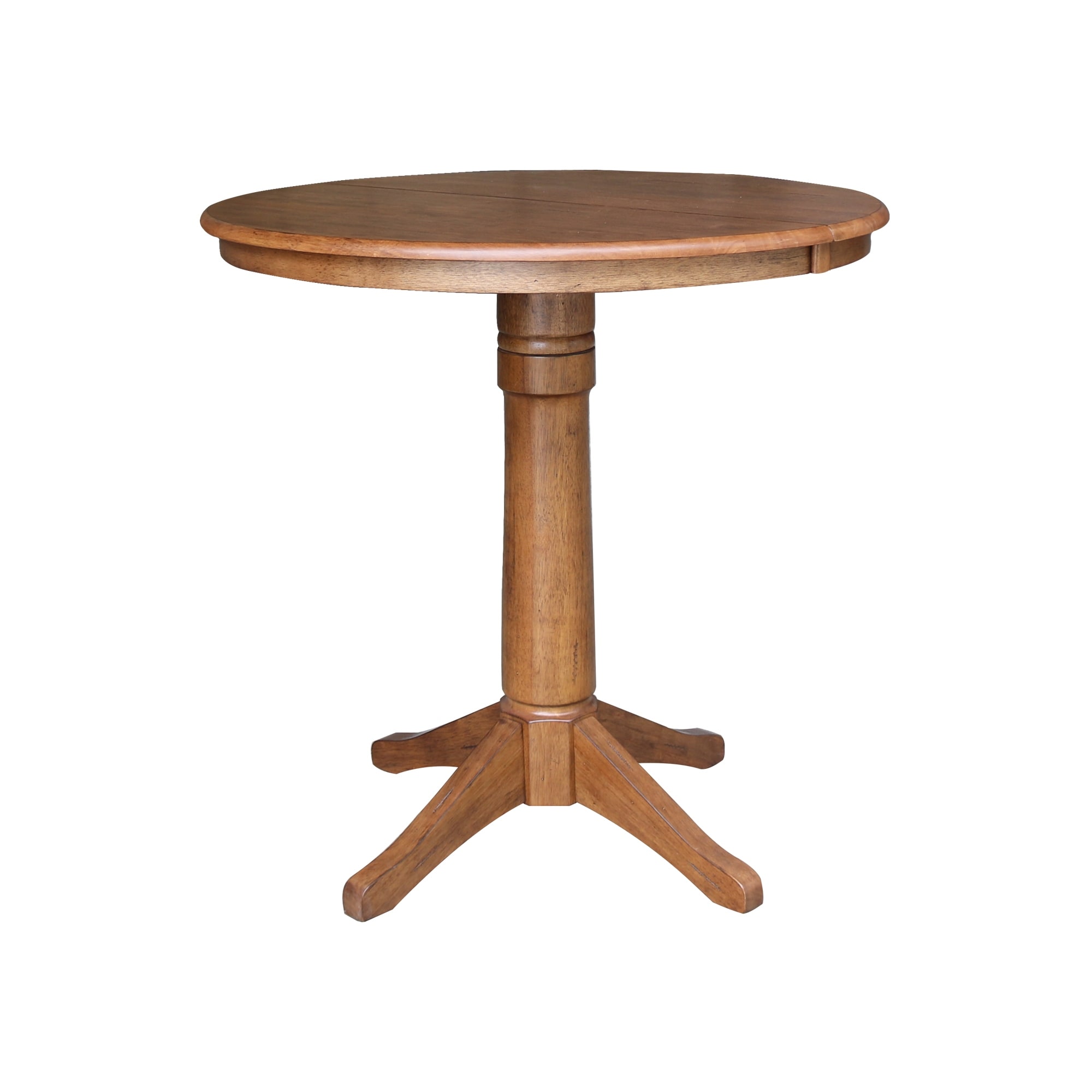 36" Round Top Pedestal Table with 12" Leaf