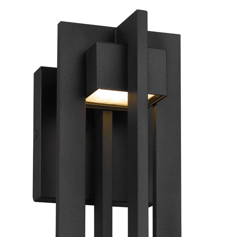 13" Black Integrated LED Outdoor Wall Sconce