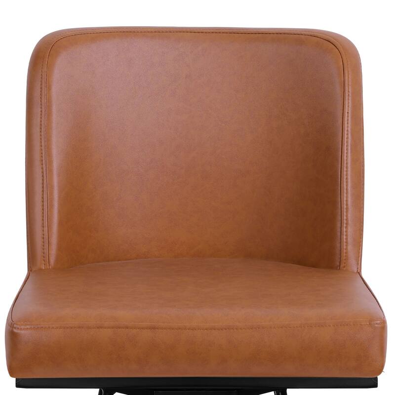 26" Leather/Velvet Swivel Counter Height Bar Stools - 38.2"H x 17.7"W x 19.1"D