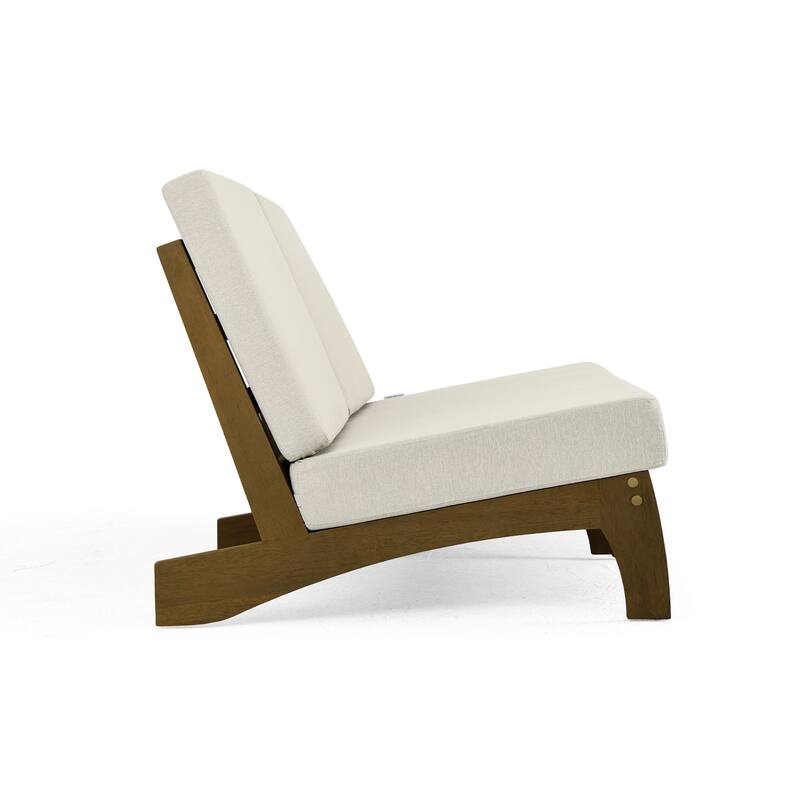 3 Seat Wood 64" W Outdoor Patio Sofa with Cushion