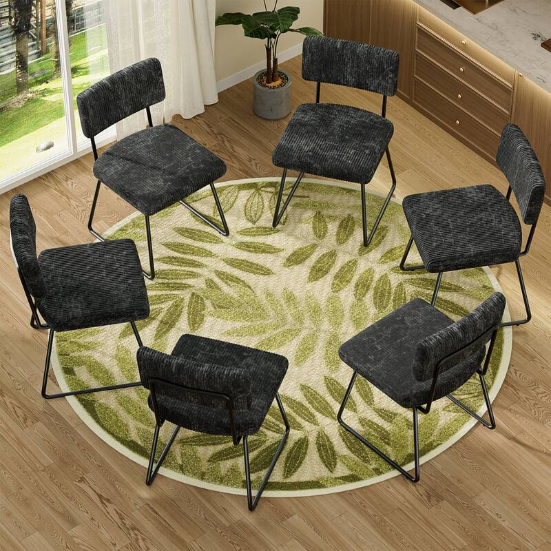 Modern Set of 2/4/6/8 Dining Chairs Upholstered Chairs with Open Back for Dining Room and Kitchen