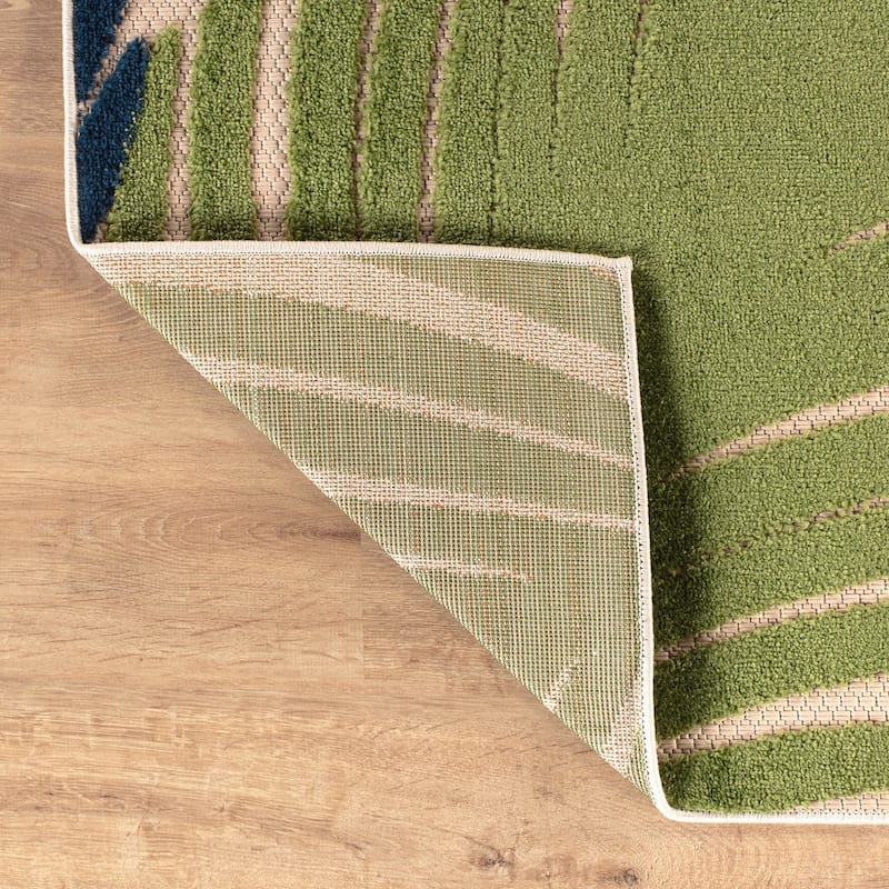 World Rug Gallery Tropical Floral Indoor/Outdoor Area Rug
