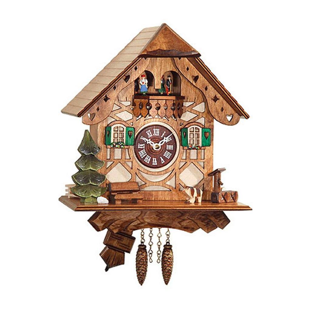 8.25" Engstler Battery-Operated Mini Cuckoo Wall Clock with Music and Chimes