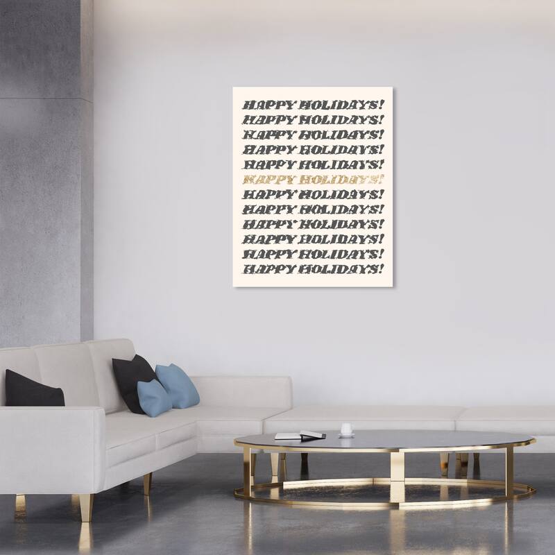 Wynwood Studio Canvas Holiday and Seasonal Glitter Amidst Holidays Gold Glam Wall Art Canvas Print - 30 x 36