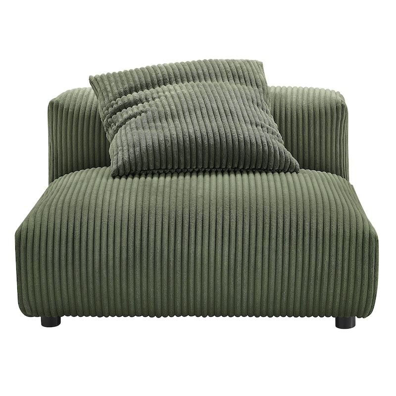 Solace 3-Piece Modular Corduroy Upholstered Sofa