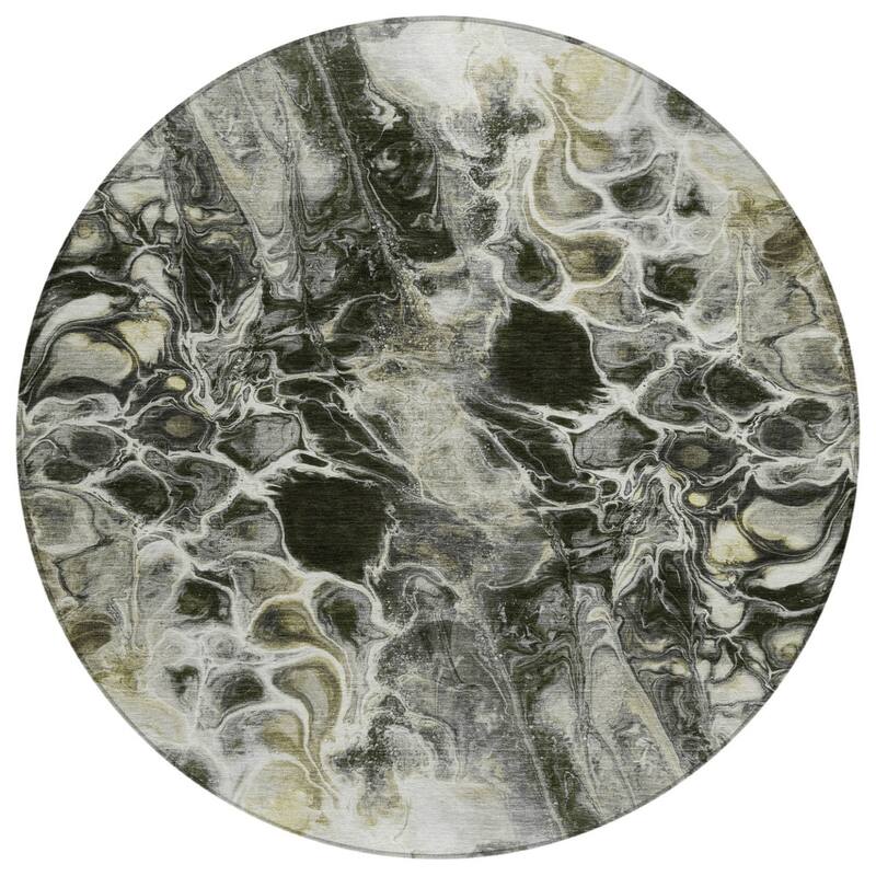 HomeRoots Abstract Transitional Rectangle Outdoor Rug