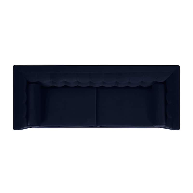 Jack 84" Mid-Century Modern Tuxedo Sofa with Bolster Pillows