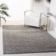 preview thumbnail 12 of 121, SAFAVIEH Athens Shag Ilaha 1.5-inch Thick Rug 3' x 5' - Light Grey - Rectangle