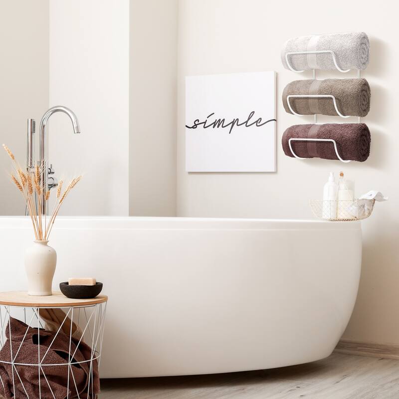 Sorbus Towel Holder for Bathroom Wall - 12 Level Wall Mounted Towel Rack - 6" L x 5" W x 12.75" H