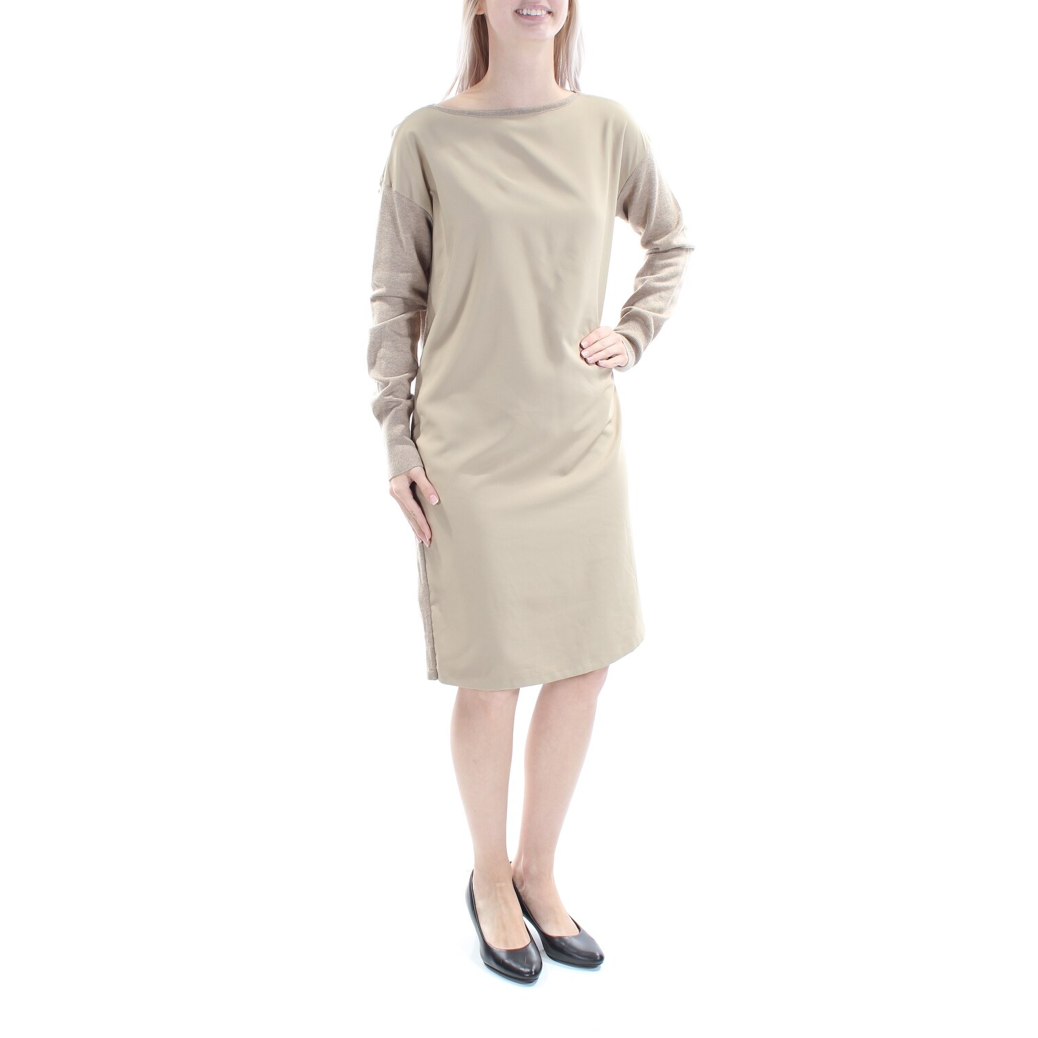 long sleeve shift dress casual