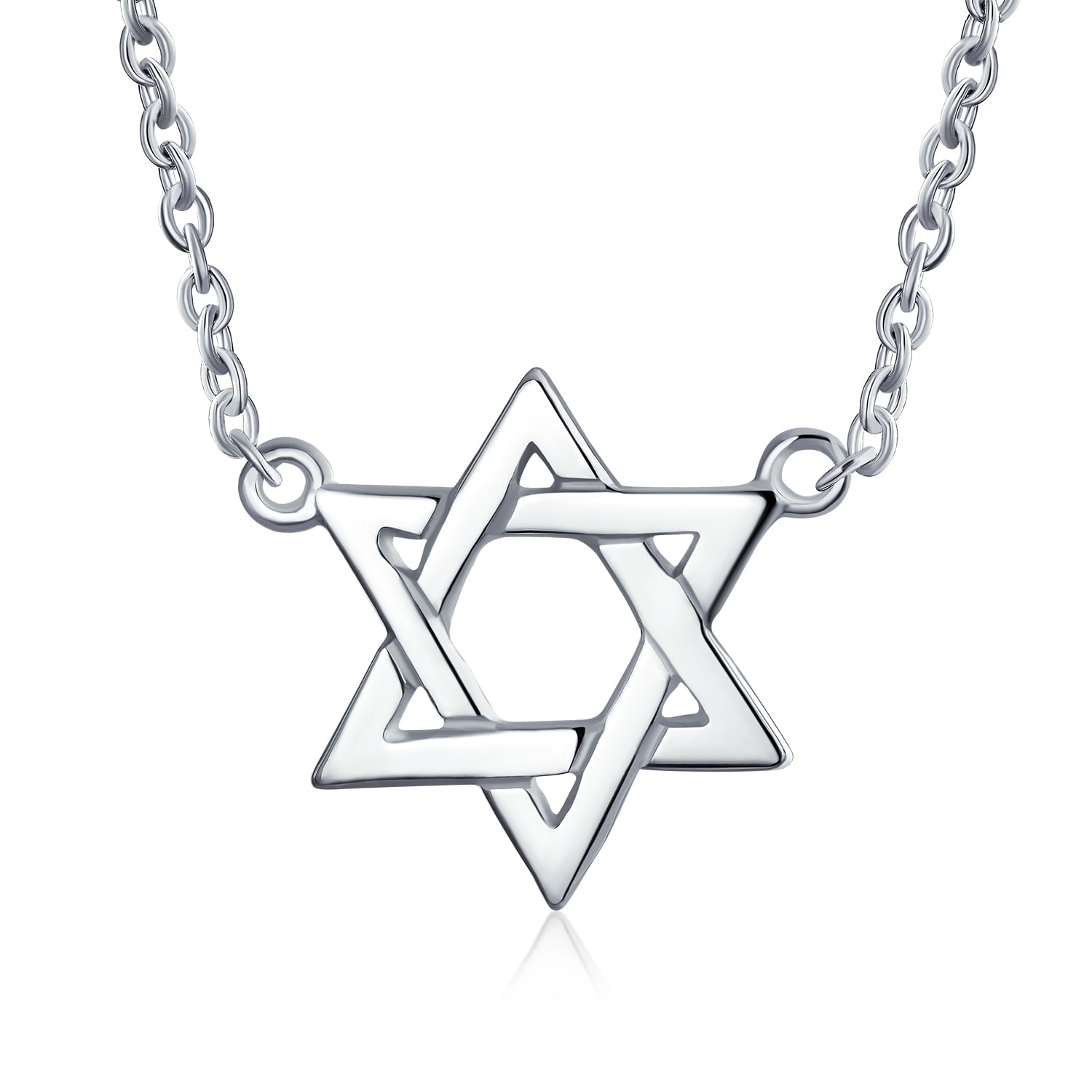 14K Yellow Gold-plated 925 Silver Menorah with Star of David Pendant with 18 Necklace Jewels Obsession Menorah Necklace 