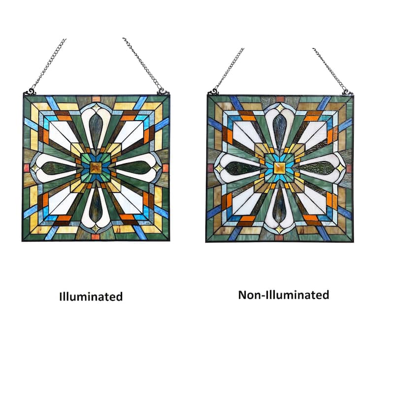 Tiffany-Style Mission Design 20" Window Panel/ Suncatcher