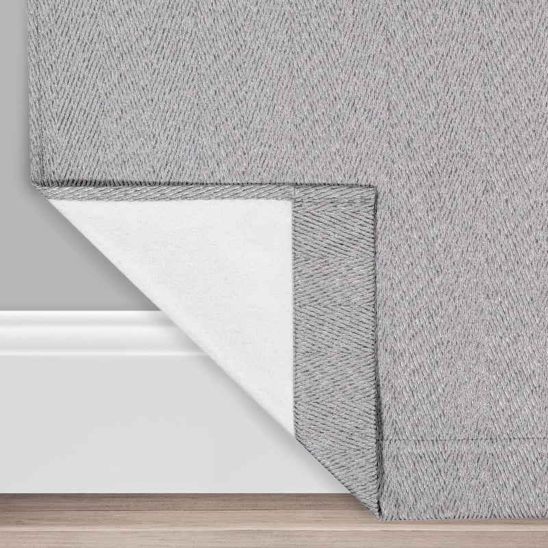 Eclipse Aura Chevron Draft Stopper Energy Saving 100% Blackout Grommet Top Curtain Panel