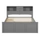 preview thumbnail 4 of 50, Full Size Wood Pltaform Bed with Twin Size Trundle, 3 Drawers, Upper Shelves and a set of USB Ports & Sockets