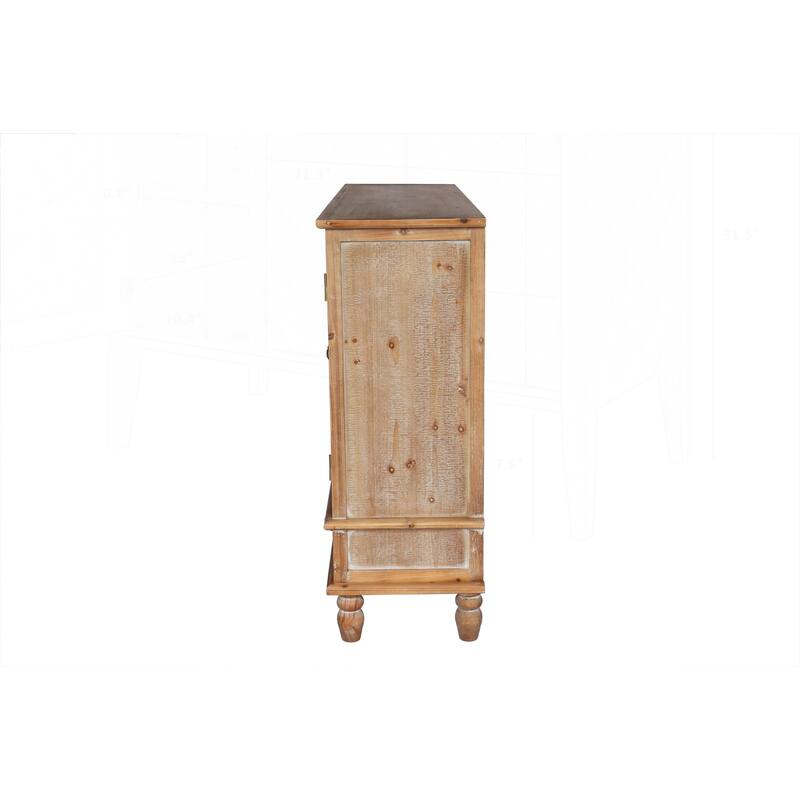 Charming Natural Wood Cabinet with Multiple Compartments