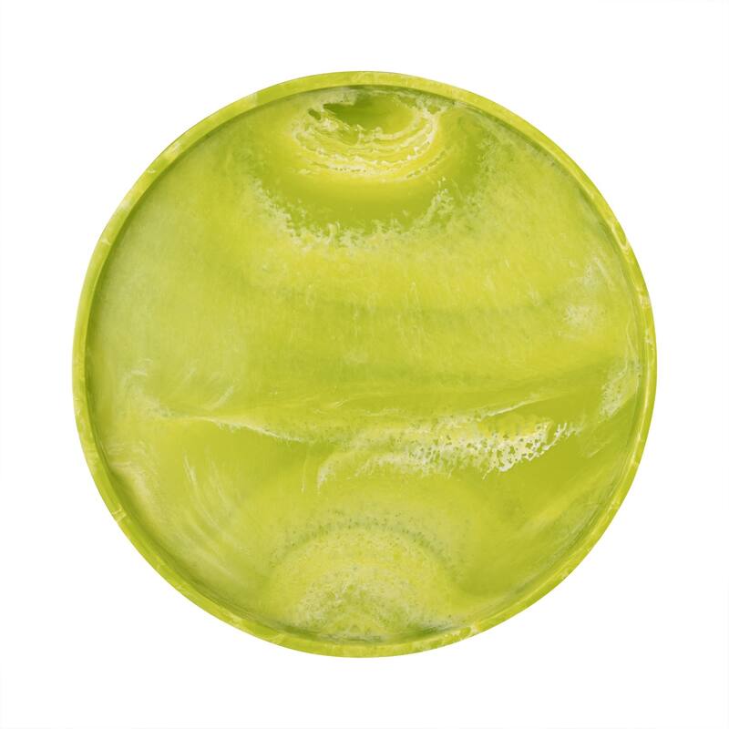 Lg Green Resin Round Tray
