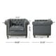 preview thumbnail 20 of 18, Castalia Chesterfield Tufted Club Chair by Christopher Knight Home - 39.00" L x 33.50" W x 28.00" H