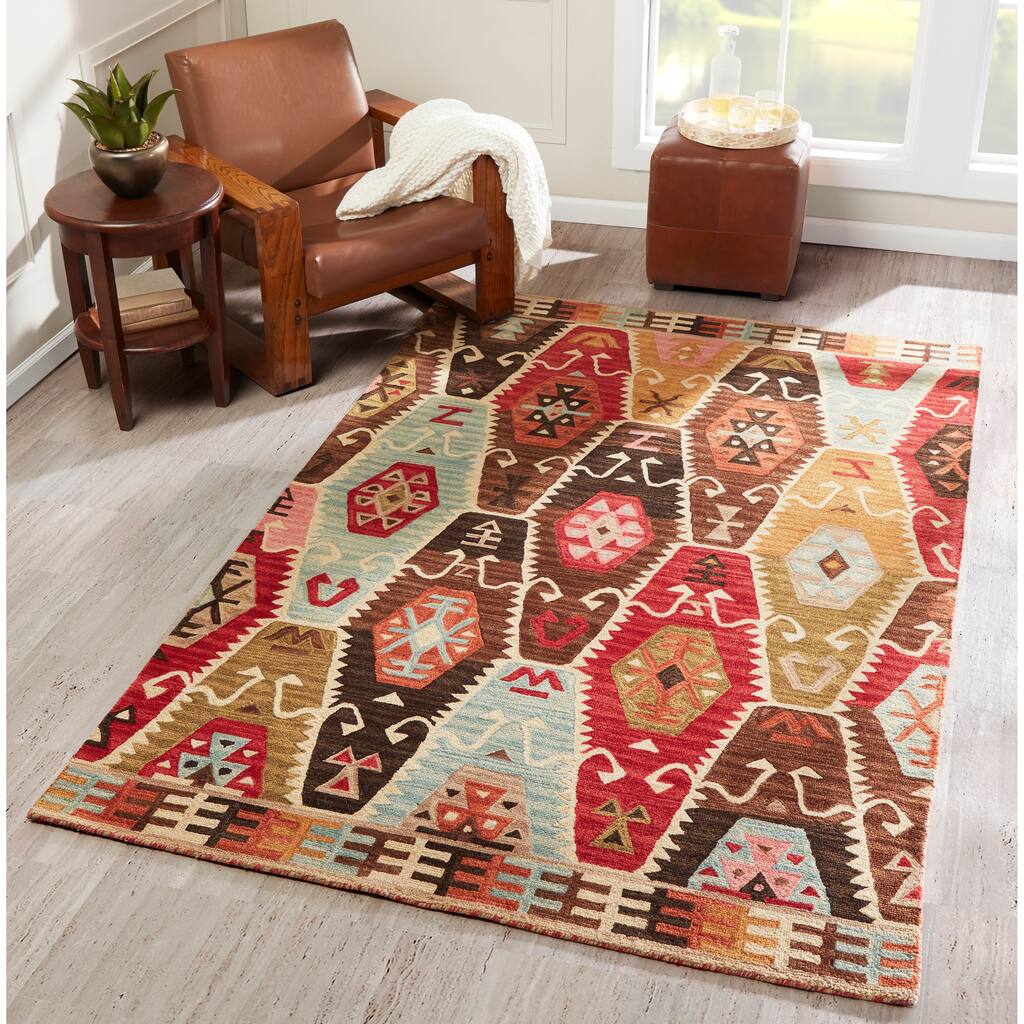 Momeni Tangier Hand Tufted Wool Traditional Medallion Area Rug ...