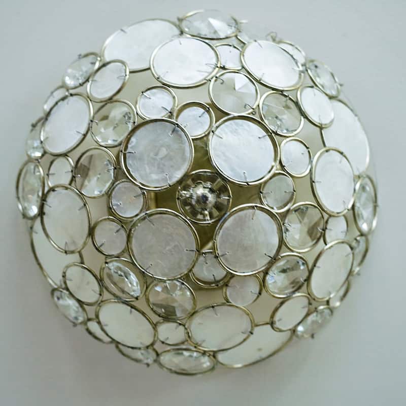 Palla 3 Light Antique Silver Ceiling Mount - 16'' W x 5'' H