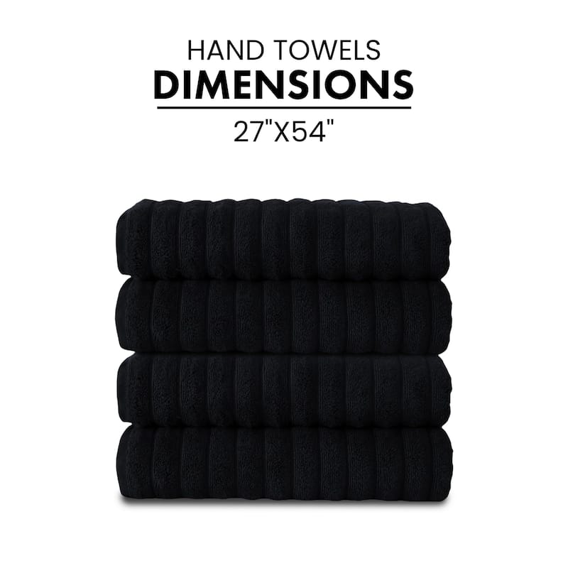 Brampton Turkish Cotton 4 Piece Bath Towels Set Heavyweight 27x54"