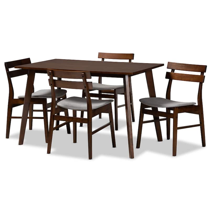 Eleri Mid-Century Modern Transitional 5-Piece Dining Set
