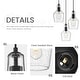 preview thumbnail 5 of 18, Modern 3-Light Kitchen Island Chandelier
