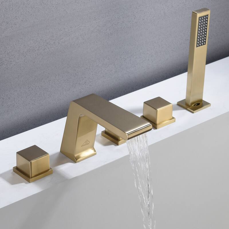 Hot Sale 5 hole Bathtub Faucet With Handheld Shower Head