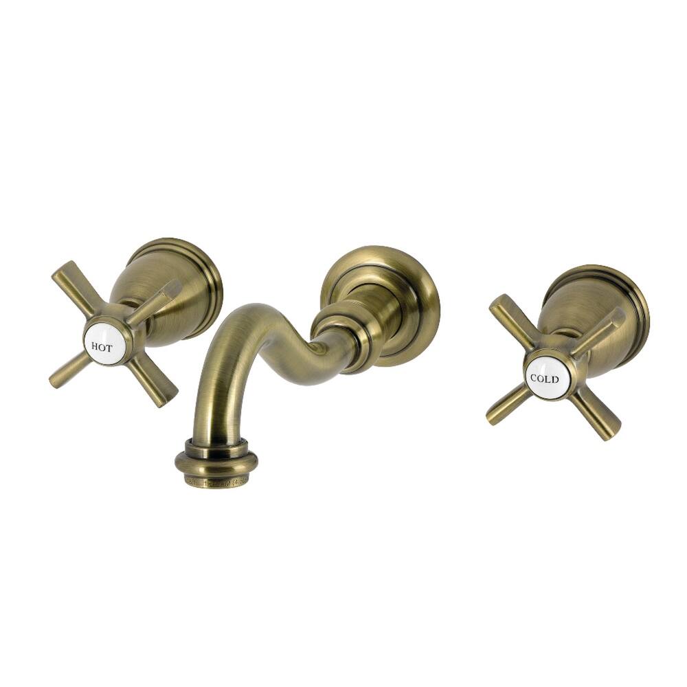 Kingston Brass Millennium Double-Handle Wall Mount Bathroom Faucet