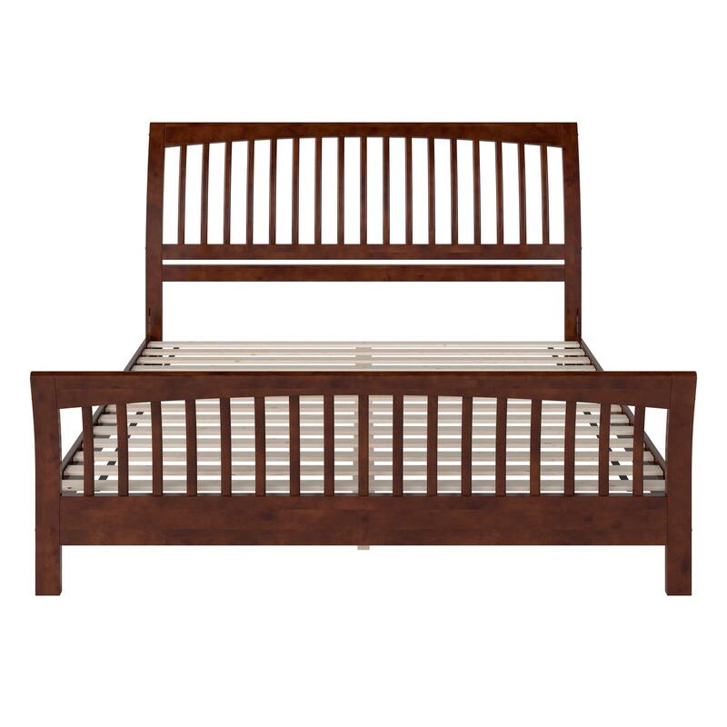 AFI Orleans Solid Wood Low Profile Platform Bed with Matching Footboard