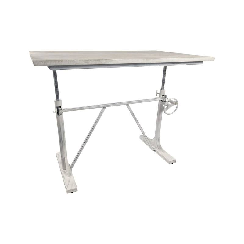 Desk with Height Adjustable Top - 48" - White