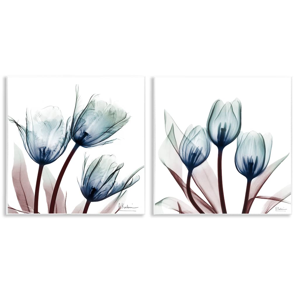 Stupell Vibrant Blue Tulips Wall Plaque Art Design By Albert Koetsier (Set of 2)