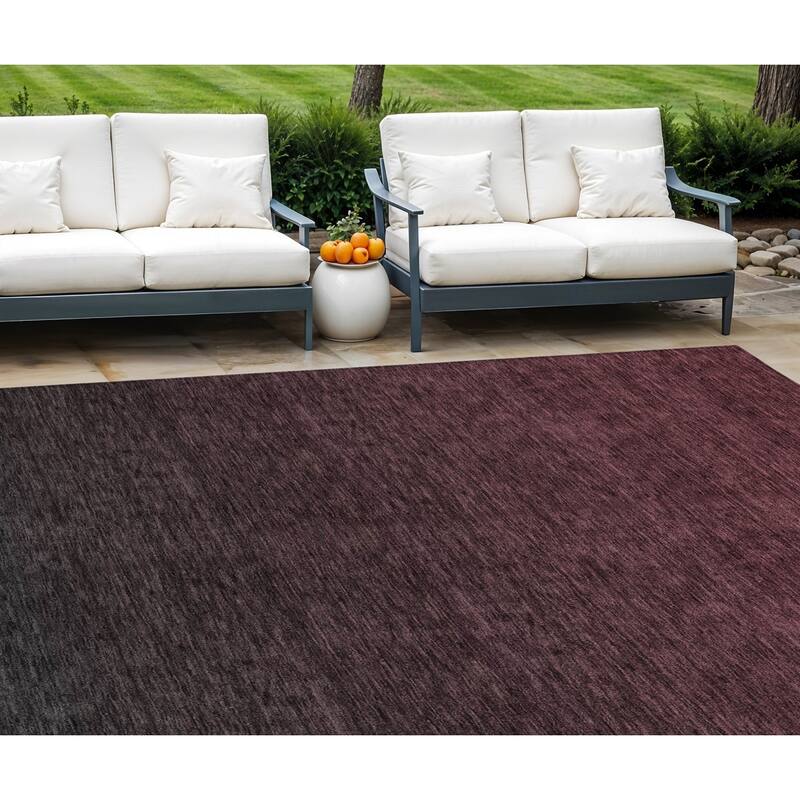 HomeRoots Abstract Transitional Rectangle Outdoor Rug - 10' X 14'