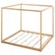 preview thumbnail 8 of 17, Durable King Canopy Platform Bed with Customizable Curtain Options, Natural