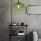 preview thumbnail 4 of 4, Industrial green glass pendant light kitchen island hanging lighting