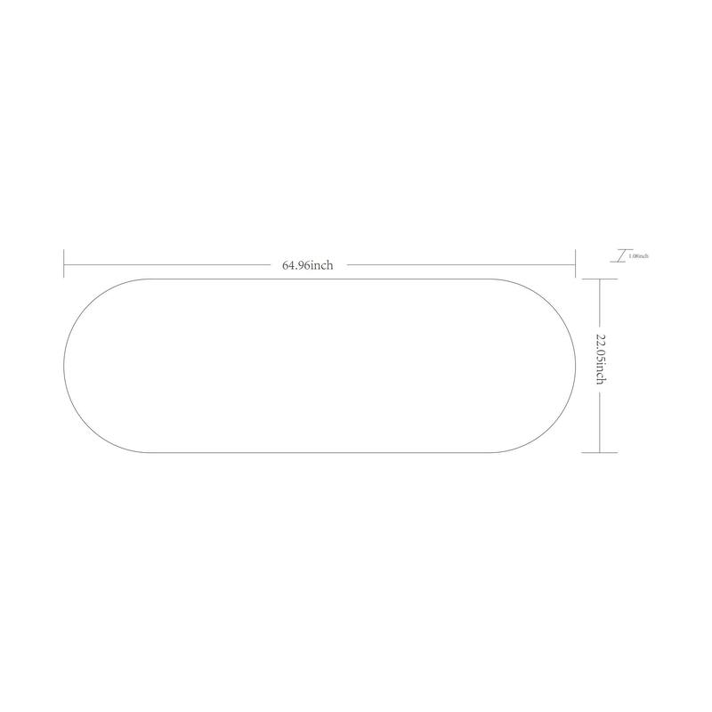 Livabliss Aranya Modern Aluminum Oval Pill-Shaped Accent Mirror