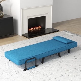 Costway Convertible Sofa Bed Folding Arm Chair Sleeper Leisure