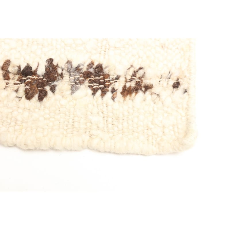 ECARPETGALLERY Braid weave Sienna Cream Wool Rug - 5'6 x 7'11