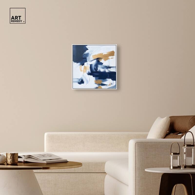 Azure and Gold Canvas by Art Remedy