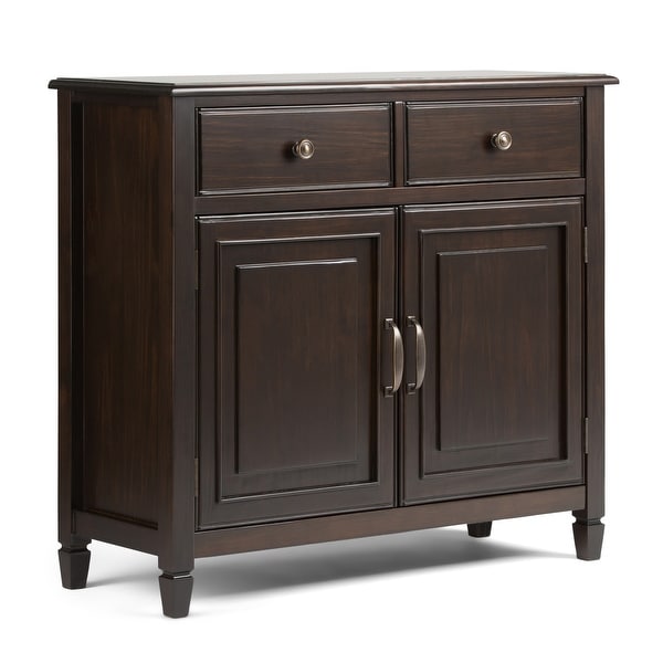 Wyndenhall hampshire solid wood 40 inch wide transitional entryway sales storage cabinet