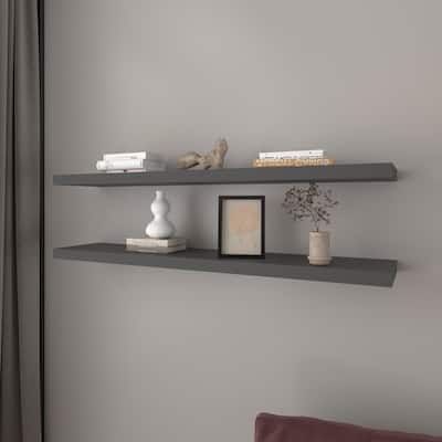 Floating Shelf Lyle, Living Room, Matt Gray